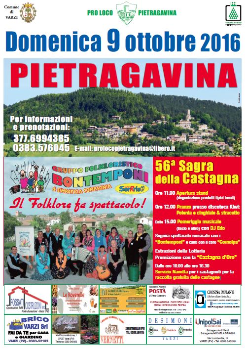 Festa della castagna 2016 a Pietragavina